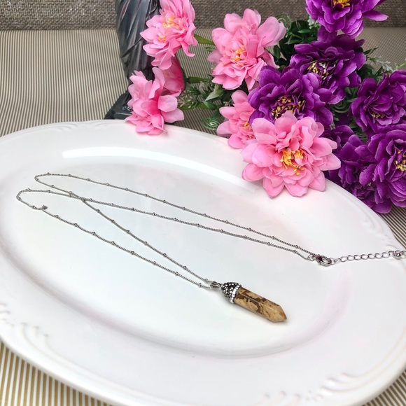 🍁Pendent 🍂JASPER Natural Brown Genuine Stone🍁 - Picture 4 of 6